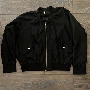 Free People Black Bomber Jacket